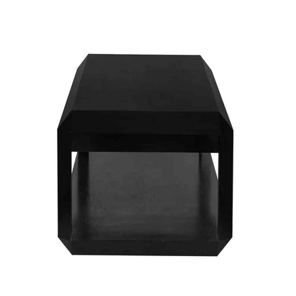 Obtuse Two Drawers Black Coffee Table