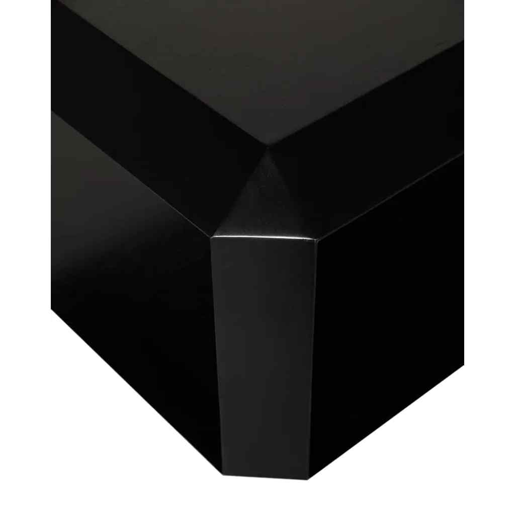 Obtuse Two Drawers Black Coffee Table