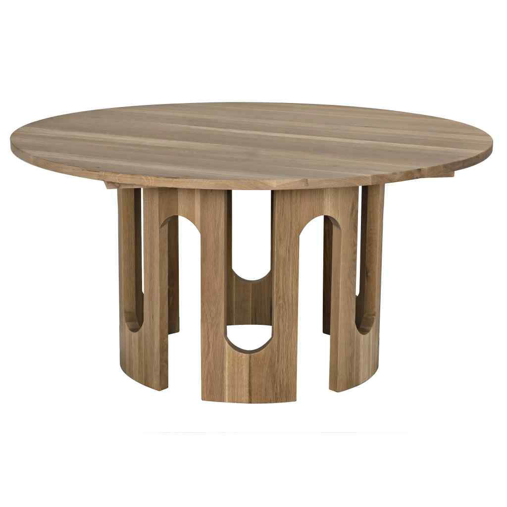 Kirill Natural Wooden Round Dining Table