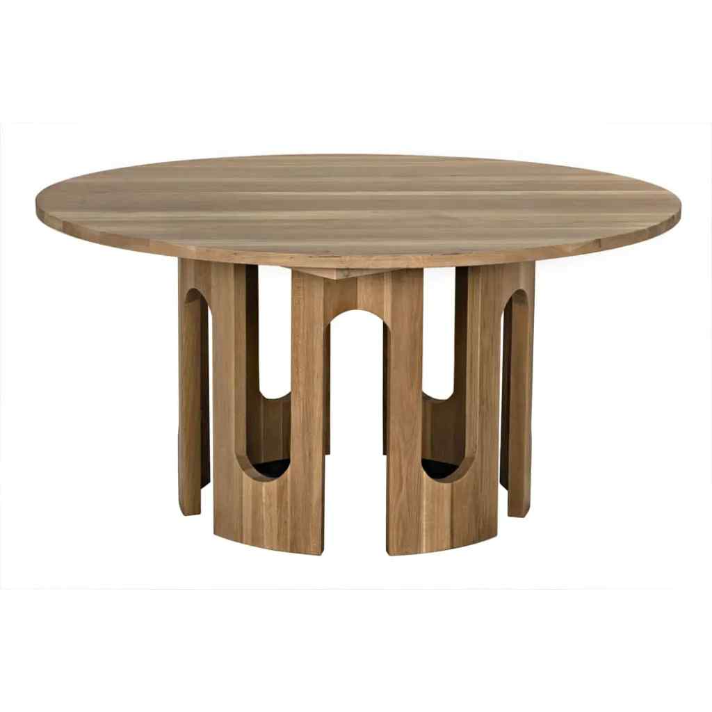 Kirill Natural Wooden Round Dining Table