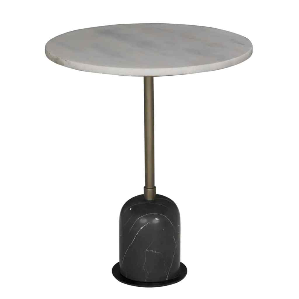 Shantu White Marble Top Side Table