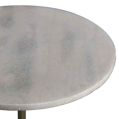 Shantu White Marble Top Side Table