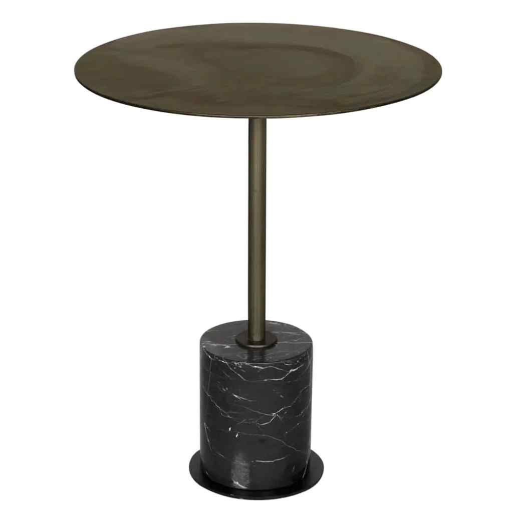 Santosh Aged Brass Top Side Table