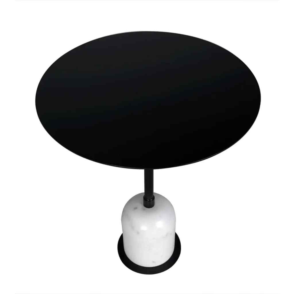 Letitia Black Marble Top Side Table