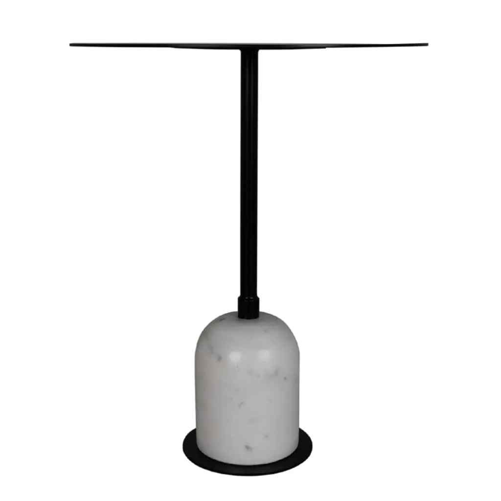 Letitia Black Marble Top Side Table