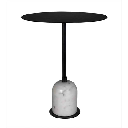 Letitia Black Marble Top Side Table