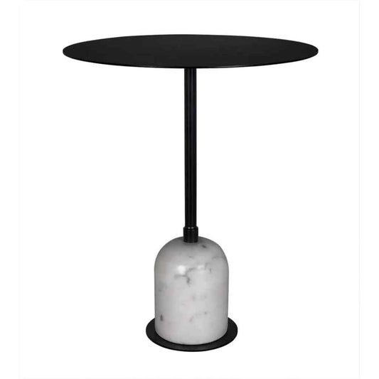 Letitia Black Marble Top Side Table