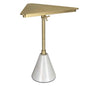Darwin Triangular Aged Brass Top Side Table