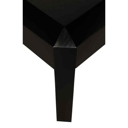 Obtuse One Drawer Black Side Table