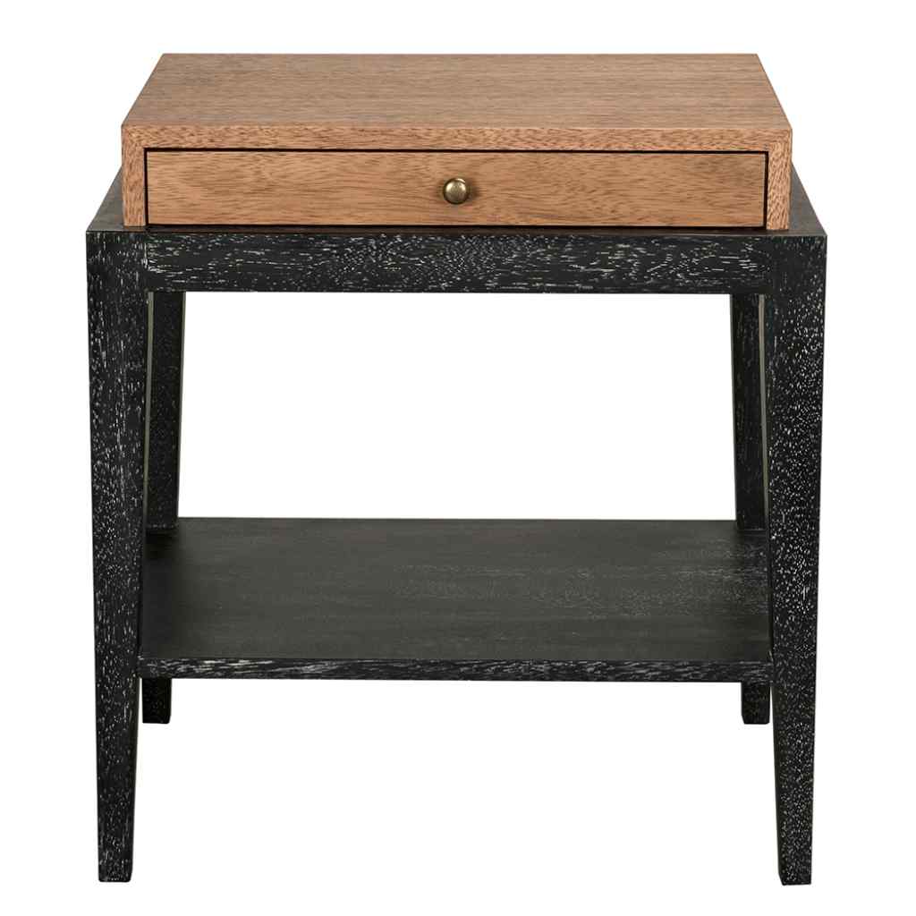 Memphis One Drawer Wood Side Table