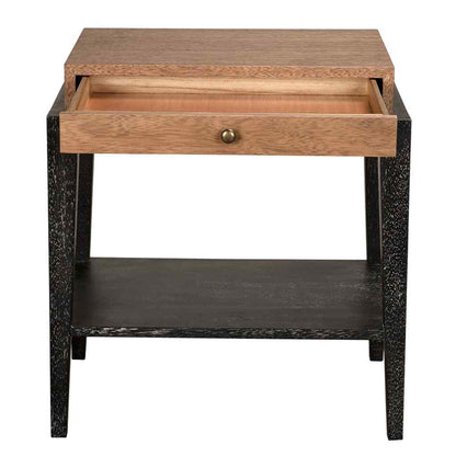 Memphis One Drawer Wood Side Table