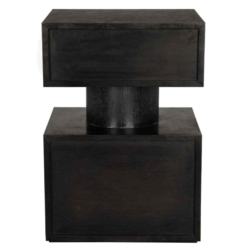 Kingston Three Drawers Wood Side Table