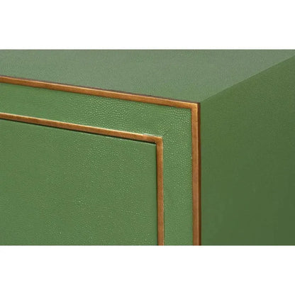 Gabriella Embossed Shagreen Blue Green Chest Of Drawers - LOOMLAN - Sarreid - Chests