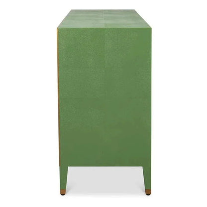 Gabriella Embossed Shagreen Blue Green Chest Of Drawers - LOOMLAN - Sarreid - Chests
