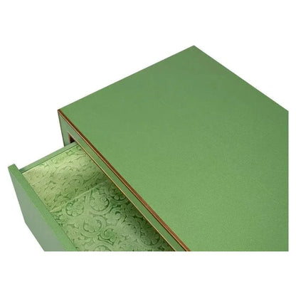 Gabriella Embossed Shagreen Green Night Stand - LOOMLAN - Sarreid - Nightstands