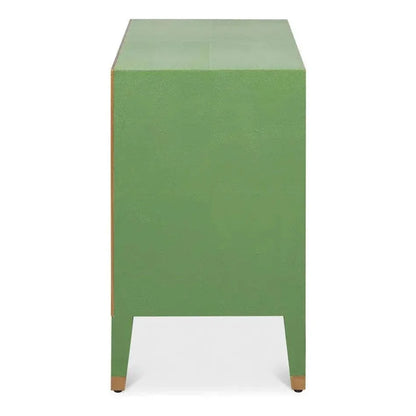 Gabriella Embossed Shagreen Green Night Stand - LOOMLAN - Sarreid - Nightstands