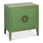 Gabriella Embossed Shagreen Green Night Stand - LOOMLAN - Sarreid - Nightstands
