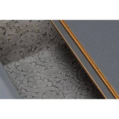 Gabriella Embossed Shagreen Grey Night Stand - LOOMLAN - Sarreid - Nightstands