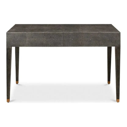 Gabriella Shagreen Desk Table Antique Grey-Home Office Desks-Sarreid-LOOMLAN