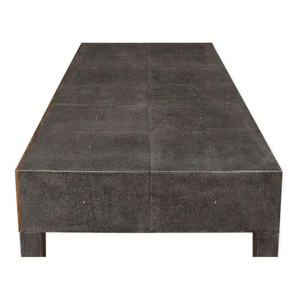 Gabriella Shagreen Desk Table Antique Grey-Home Office Desks-Sarreid-LOOMLAN