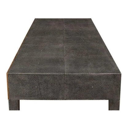 Gabriella Shagreen Desk Table Antique Grey-Home Office Desks-Sarreid-LOOMLAN
