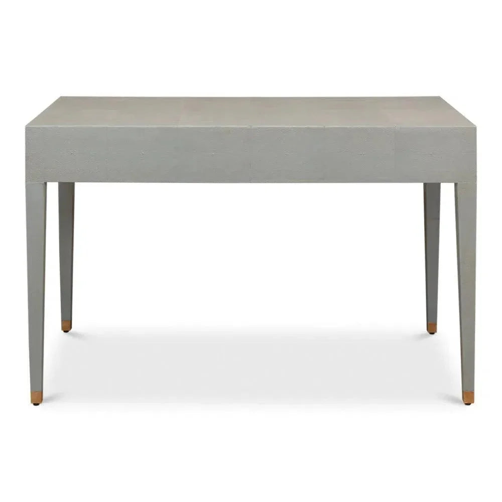 Gabriella Shagreen Desk Table Storm Grey-Home Office Desks-Sarreid-LOOMLAN
