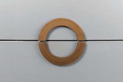 Gabriella Shagreen Leather Grey Chest - LOOMLAN - Sarreid - Chests