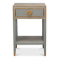Gabriella Shagreen Nightstand Storm Grey - LOOMLAN - Sarreid - Nightstands
