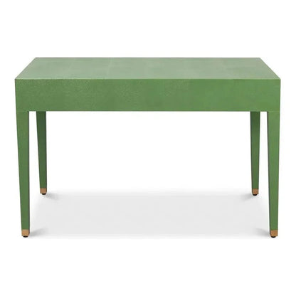 Gabriella Shagreen & Wood Green Rectangular Desk/Table - LOOMLAN - Sarreid - Side Tables