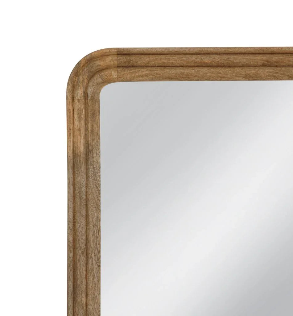 Gage Round Wood Corners Wall Mirror - LOOMLAN - Bassett Mirror - Wall Mirrors