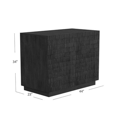 Gaines Wood Black Server - LOOMLAN - Bassett Mirror - Sideboards