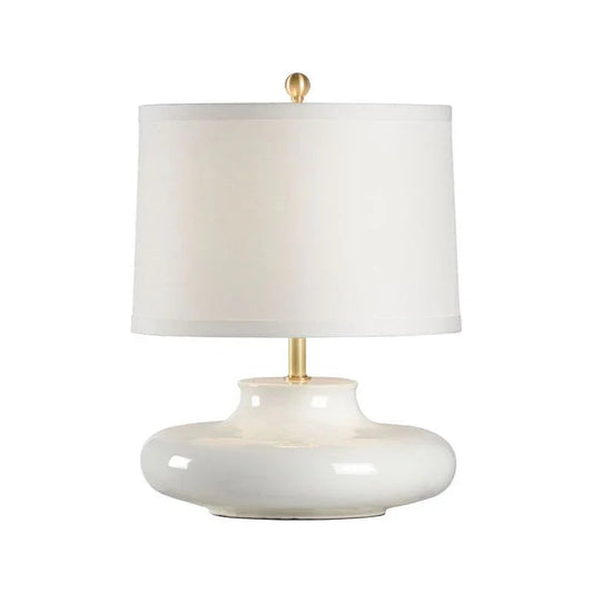 Gainsboro White Ceramic Base Table Lamp - LOOMLAN - Chelsea House - Table Lamps
