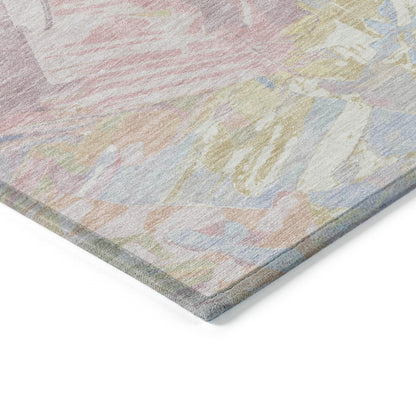 Galain Sky Washable Indoor-Outdoor Rug