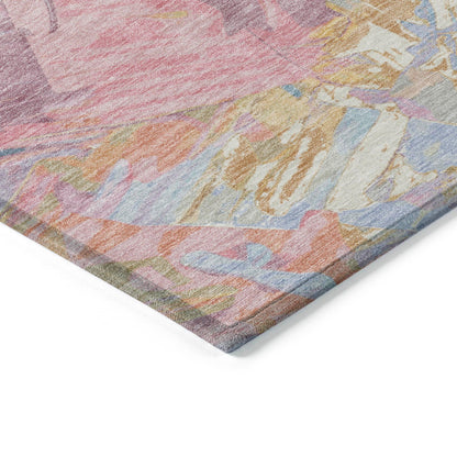 Galain Teal Washable Indoor-Outdoor Rug