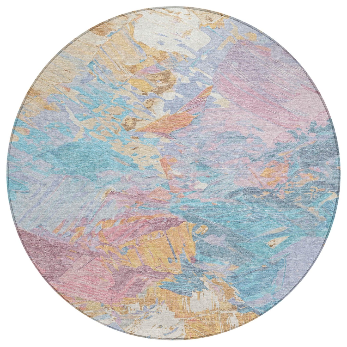 Galain Teal Washable Indoor-Outdoor Rug