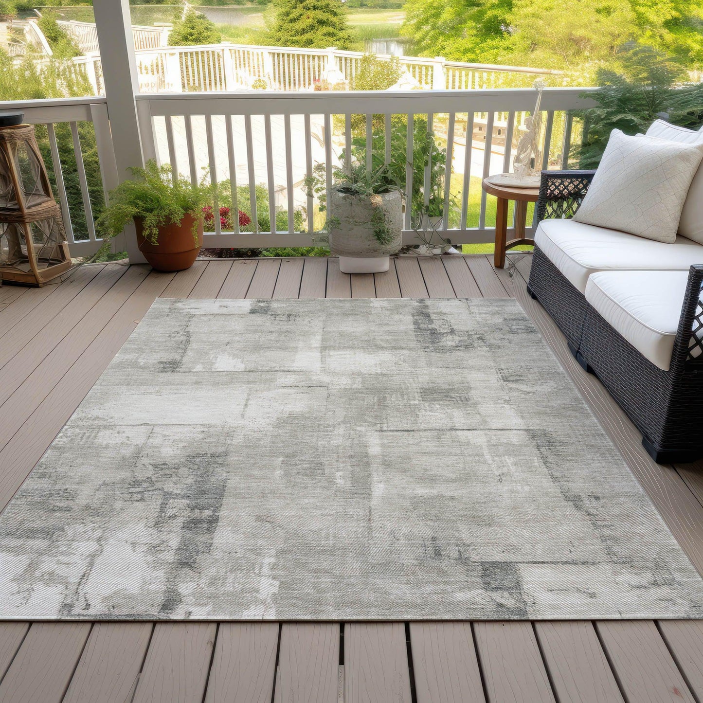 Galanor Brown Washable Indoor-Outdoor Rug
