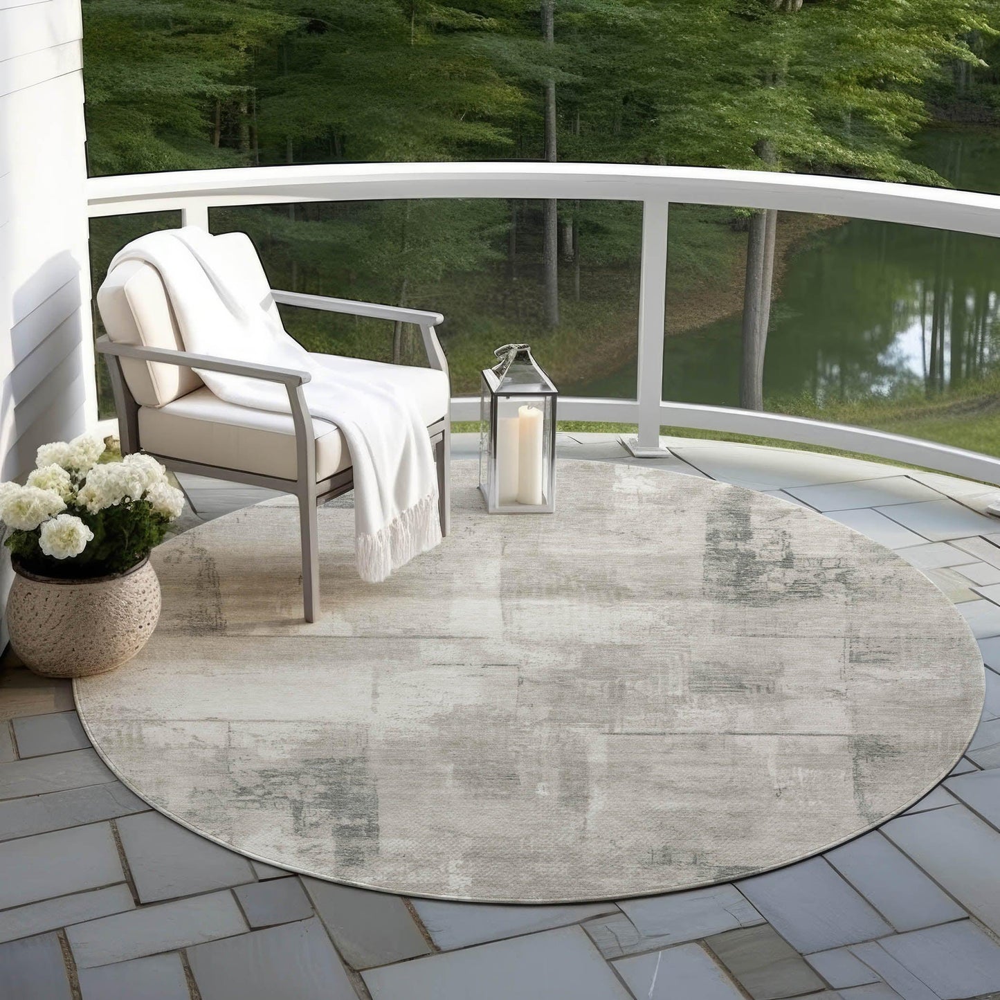 Galanor Brown Washable Indoor-Outdoor Rug
