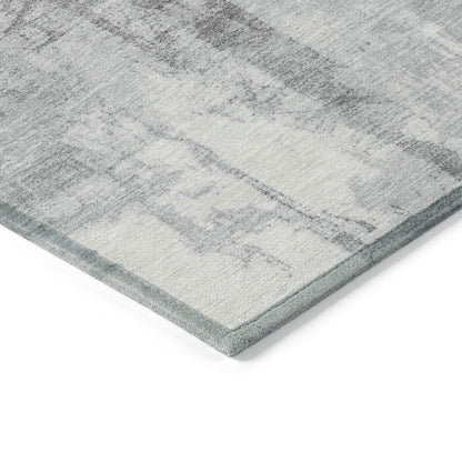 Galanor Gray Washable Indoor-Outdoor Rug