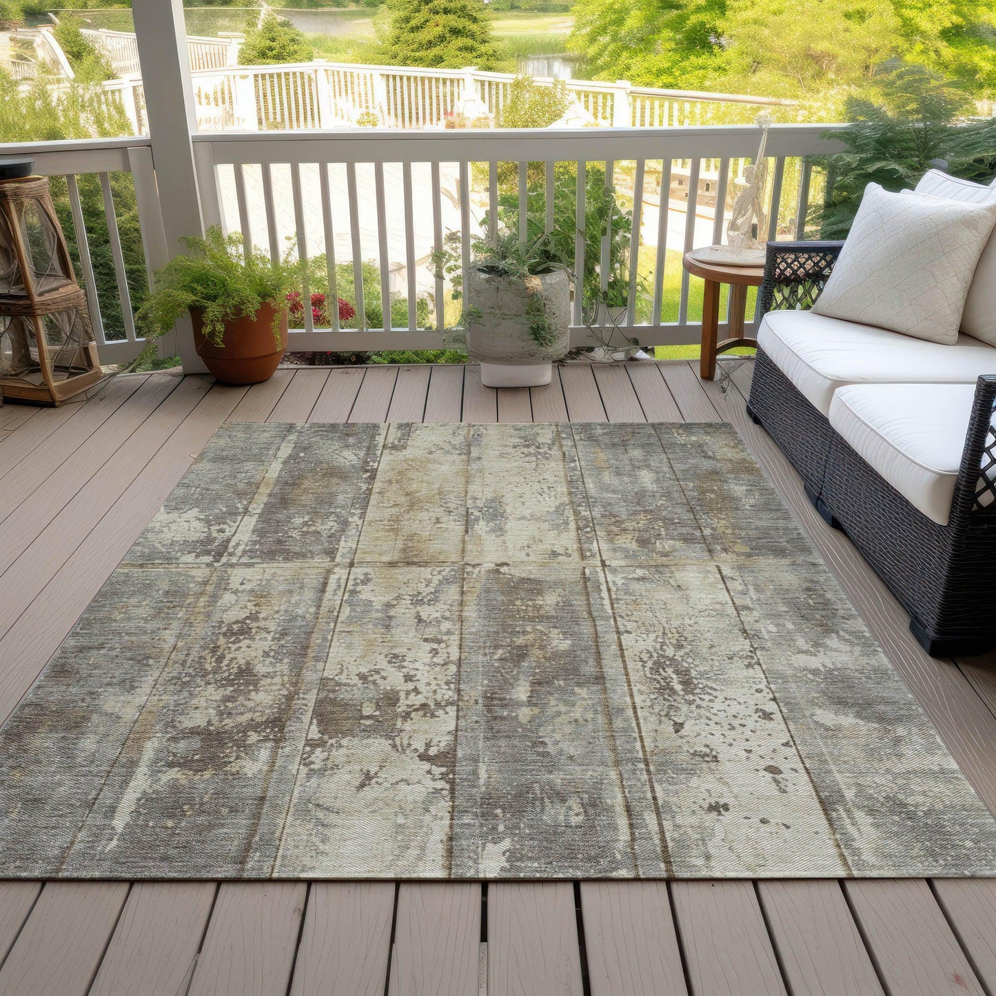 Galara Beige Washable Indoor-Outdoor Rug