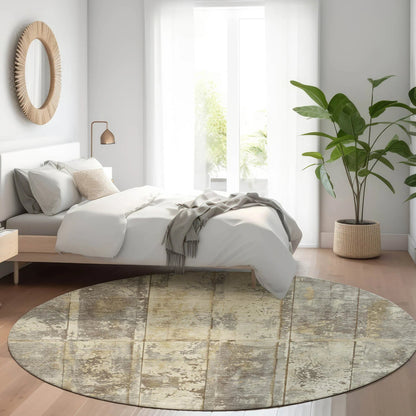 Galara Beige Washable Indoor-Outdoor Rug