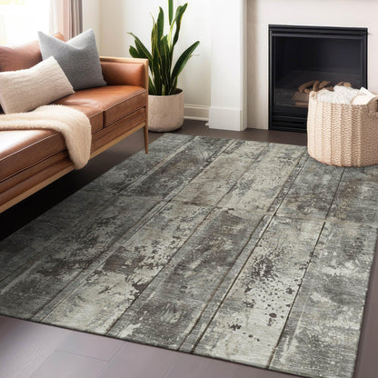 Galara Brown Washable Indoor-Outdoor Rug