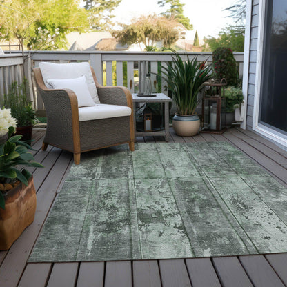 Galara Green Washable Indoor-Outdoor Rug