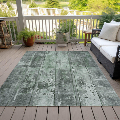 Galara Green Washable Indoor-Outdoor Rug