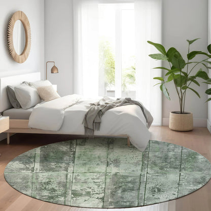 Galara Green Washable Indoor-Outdoor Rug