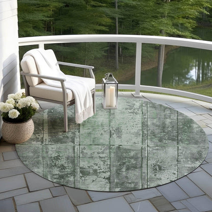 Galara Green Washable Indoor-Outdoor Rug