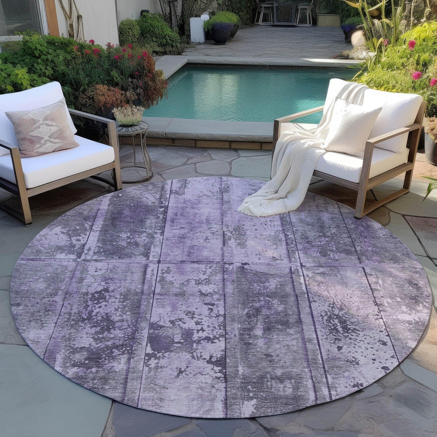 Galara Purple Washable Indoor-Outdoor Rug