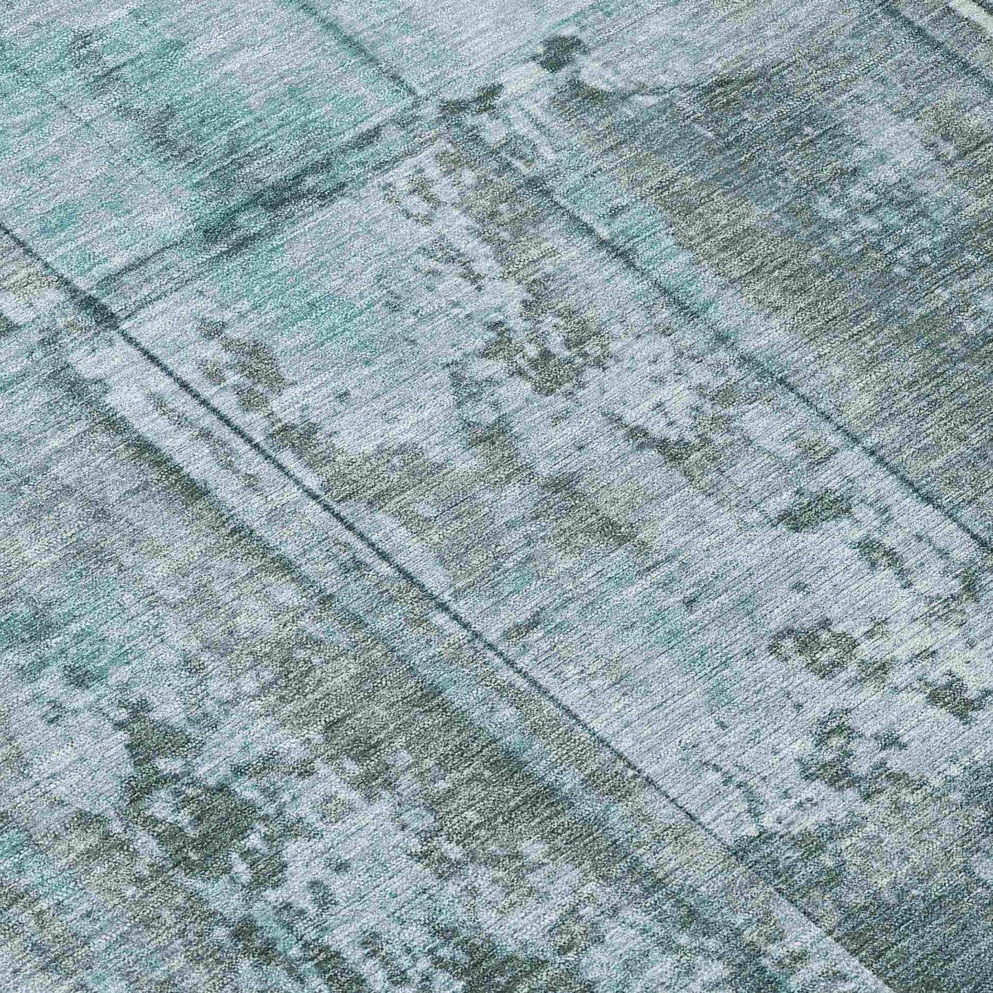 Galara Teal Washable Indoor-Outdoor Rug