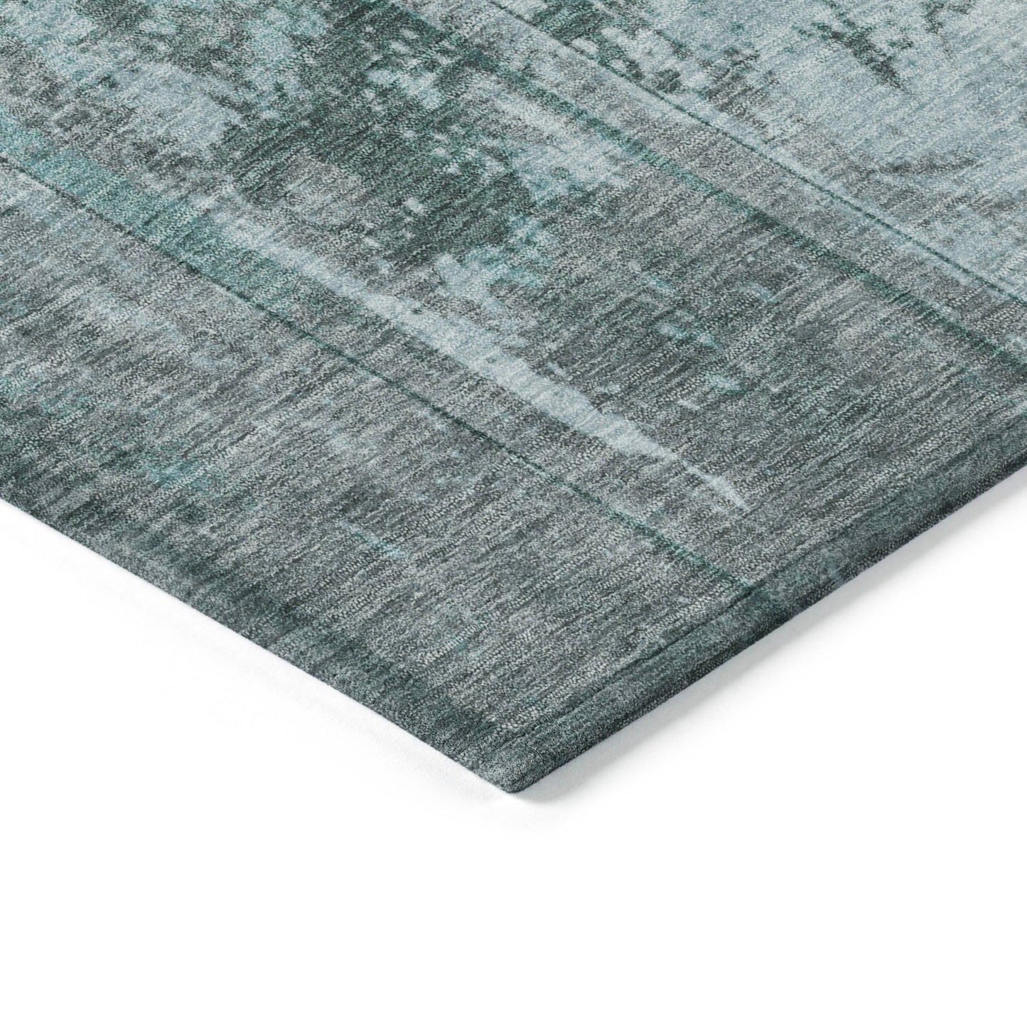 Galara Teal Washable Indoor-Outdoor Rug