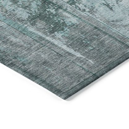 Galara Teal Washable Indoor-Outdoor Rug