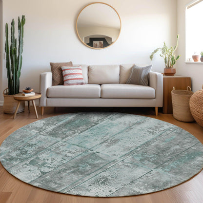 Galara Teal Washable Indoor-Outdoor Rug